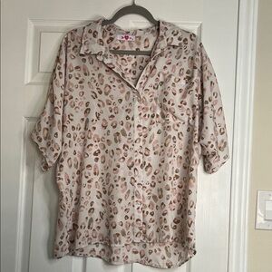 Buddy Love Pink Leopard Button Down Shirt